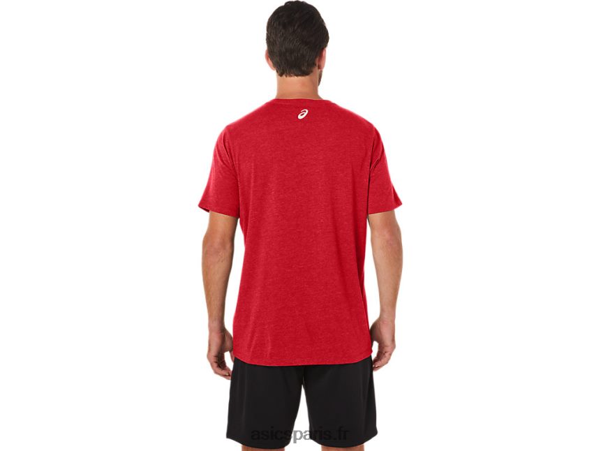 Hommes Asics tee 1977 mtn BXL8B221 bruyère rouge classique