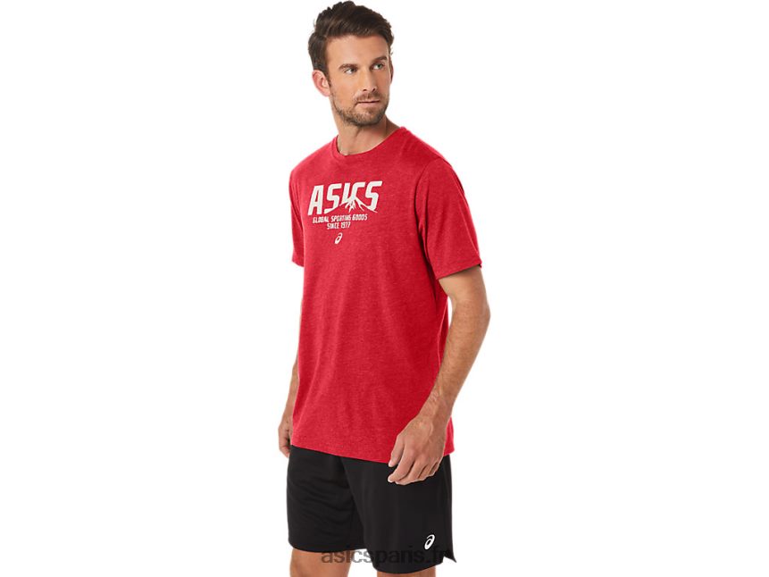 Hommes Asics tee 1977 mtn BXL8B221 bruyère rouge classique