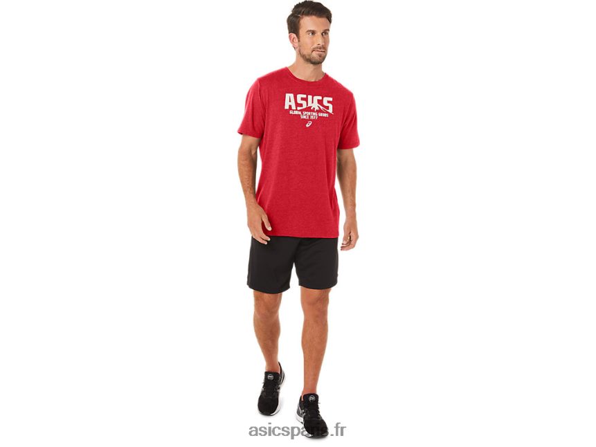 Hommes Asics tee 1977 mtn BXL8B221 bruyère rouge classique