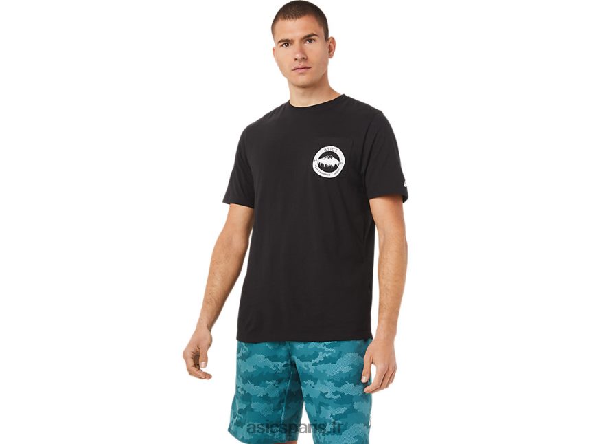 Hommes Asics tee-shirt montagne 1977 BXL8B21910 performance noir