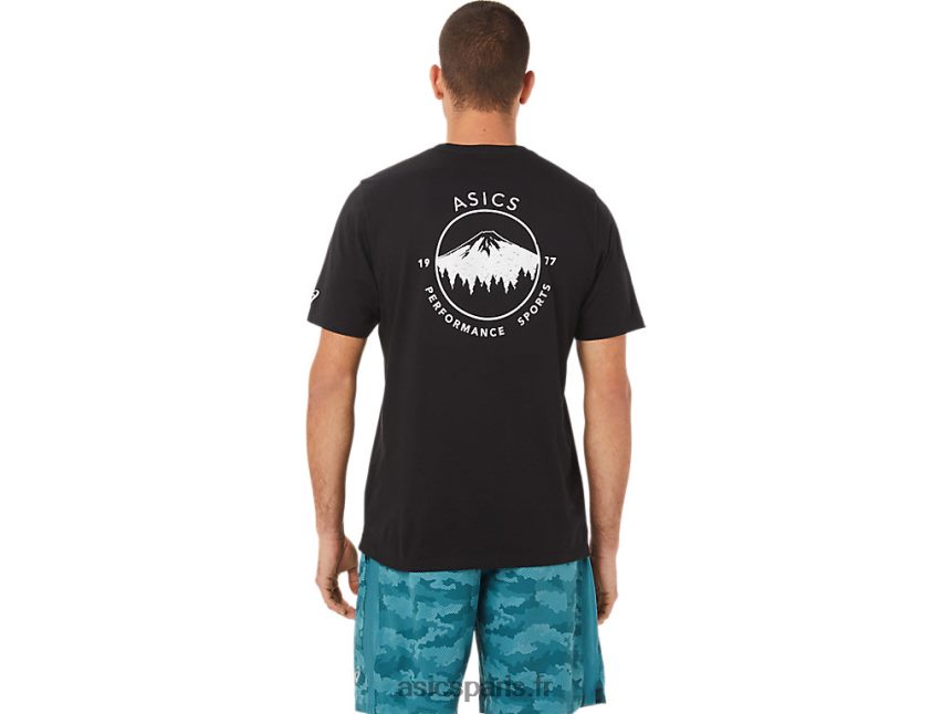 Hommes Asics tee-shirt montagne 1977 BXL8B21910 performance noir