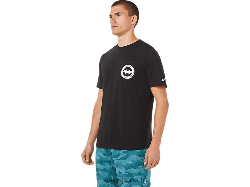 Hommes Asics tee-shirt montagne 1977 BXL8B21910 performance noir
