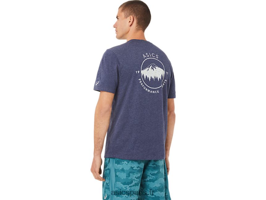 Hommes Asics tee-shirt montagne 1977 BXL8B2889 bruyère caban