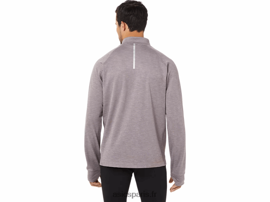Hommes Asics thermopolis hiver 1/2 zip BXL8B21711 bruyère mars profonde