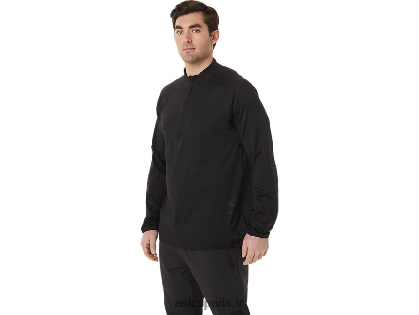 Hommes Asics top 1/2 zip actibreeze jacquard BXL8B2760 performance noir