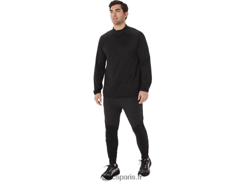 Hommes Asics top 1/2 zip actibreeze jacquard BXL8B2760 performance noir
