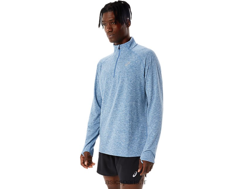 Hommes Asics train sana 1/2 zip BXL8B21084 bruyère azur