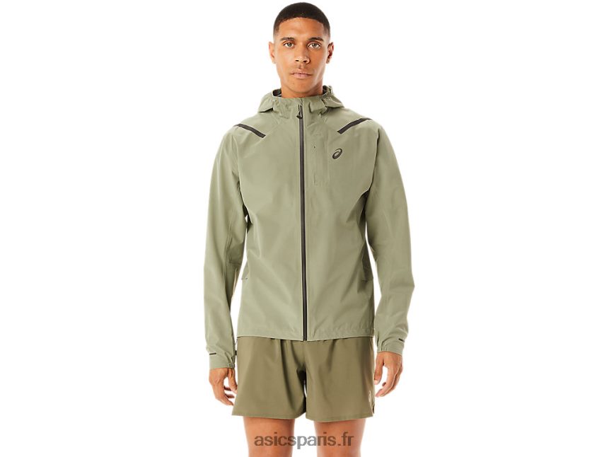 Hommes Asics accélérer la veste imperméable 2.0 BXL8B21103 vert lichen