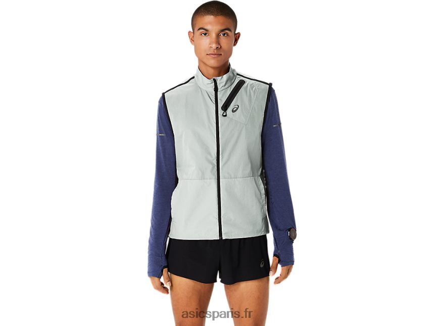 Hommes Asics gilet compressible metarun BXL8B2527 Sage de la lumière