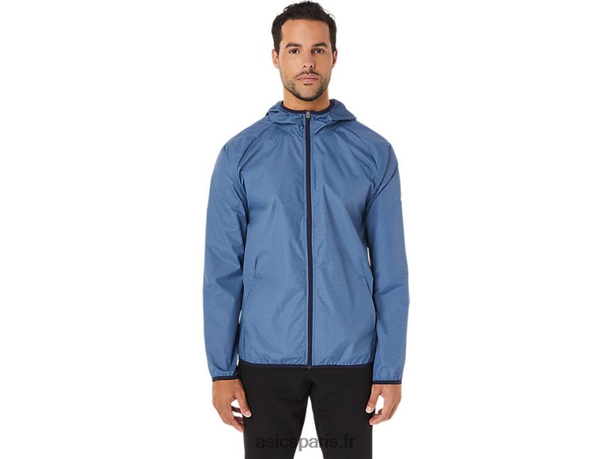 Hommes Asics veste compressible BXL8B21829 bleu orage chiné/caban