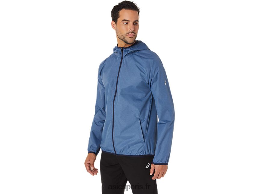 Hommes Asics veste compressible BXL8B21829 bleu orage chiné/caban