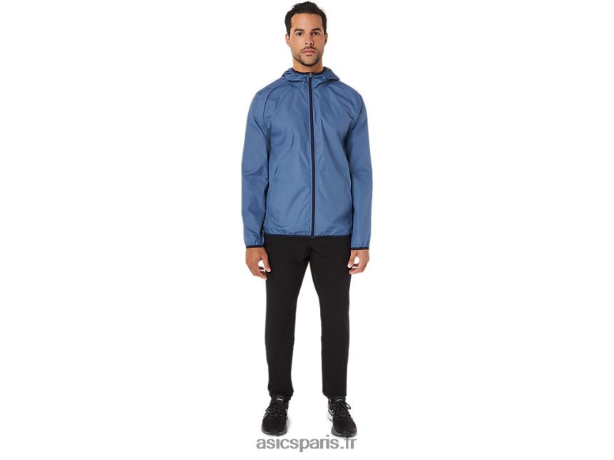 Hommes Asics veste compressible BXL8B21829 bleu orage chiné/caban