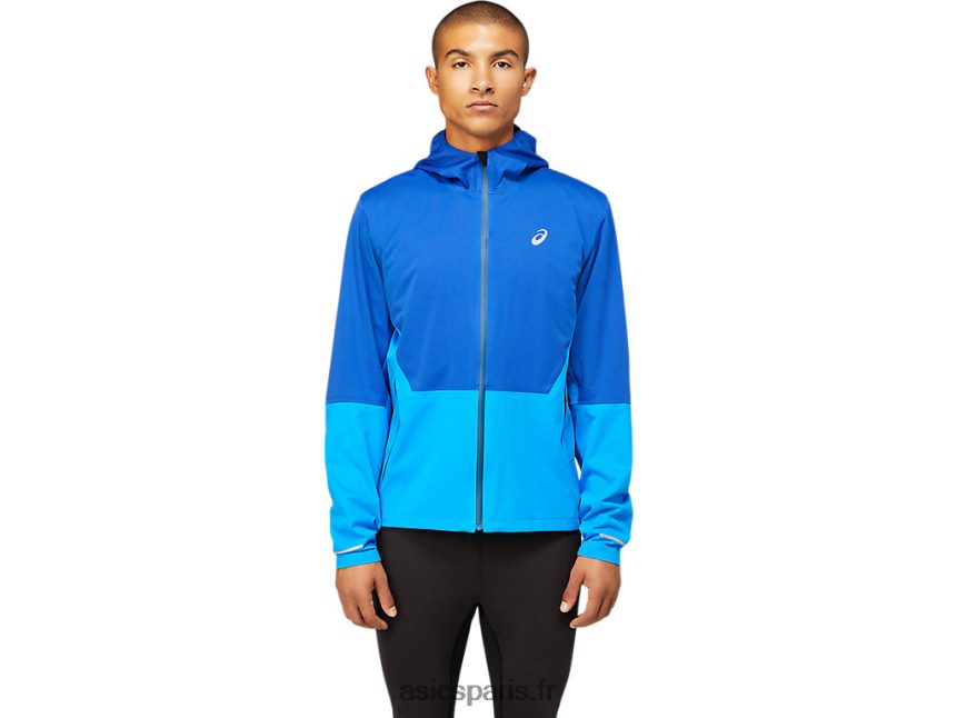 Hommes Asics veste d'accélération d'hiver BXL8B21615 bleu monaco/bleu électrique