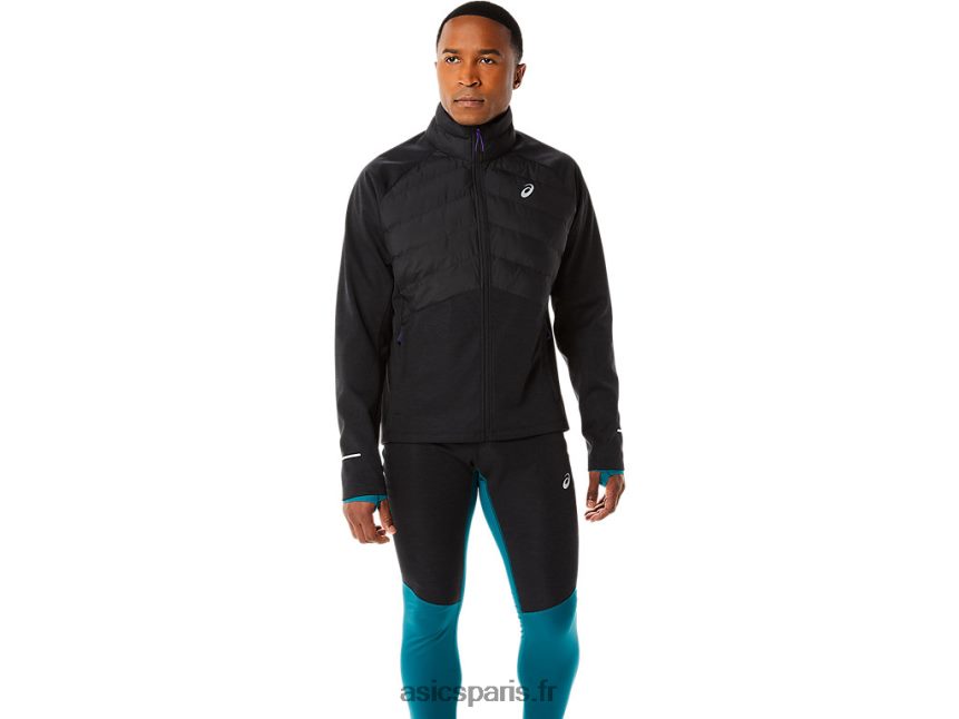 Hommes Asics veste de course d'hiver BXL8B2841 performance noir chiné
