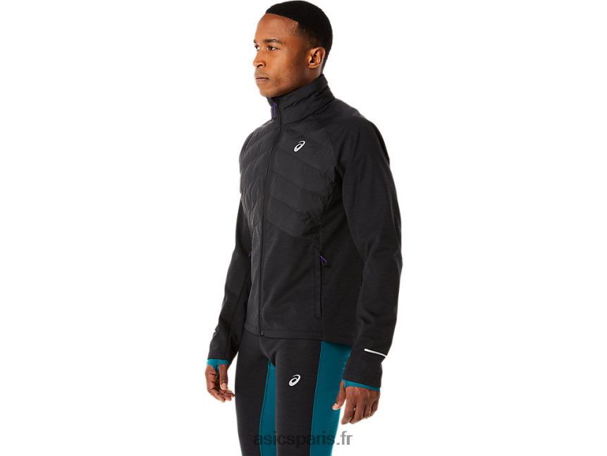 Hommes Asics veste de course d\'hiver BXL8B2841 performance noir chiné
