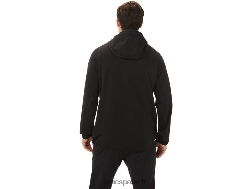 Hommes Asics veste en maille brossée jacquard actibreeze BXL8B2755 performance noir