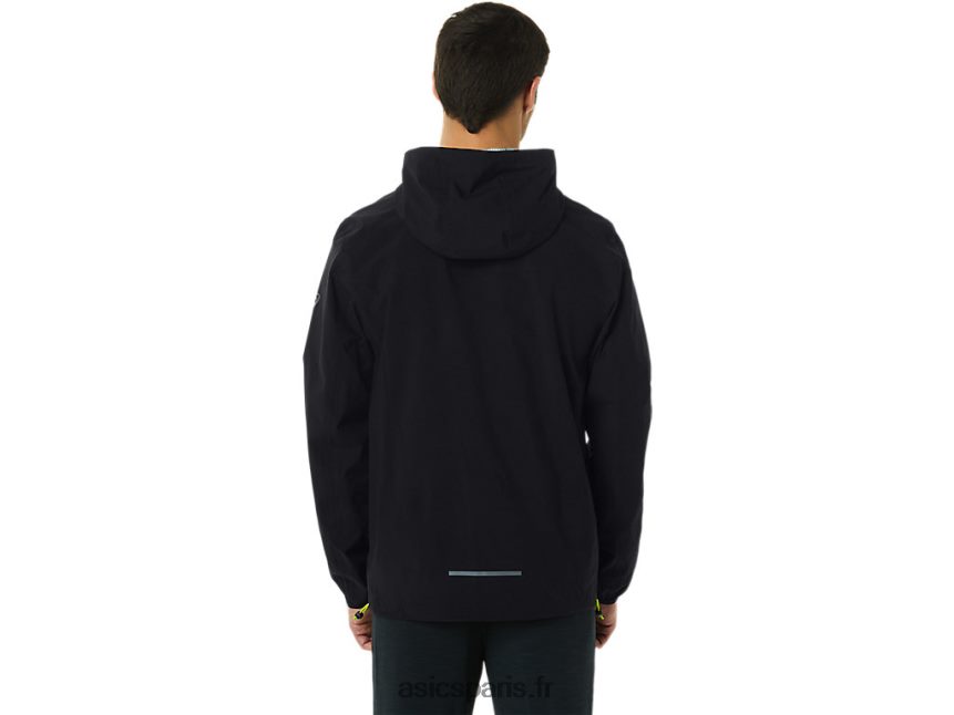 Hommes Asics veste imperméable BXL8B2231 performance noir/zeste de citron vert