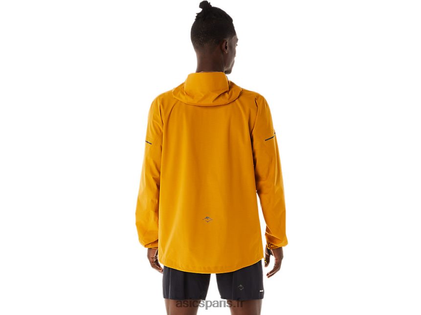 Hommes Asics veste imperméable fujitrail BXL8B2545 tempête de sable