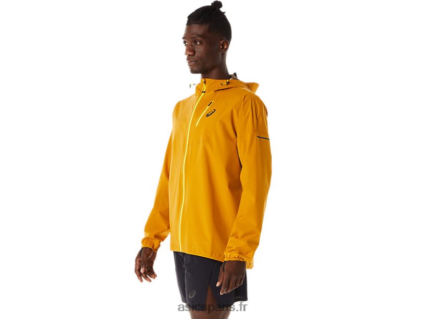 Hommes Asics veste imperméable fujitrail BXL8B2545 tempête de sable