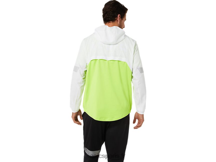 Hommes Asics veste lite-show BXL8B21348 blanc brillant/vert danger