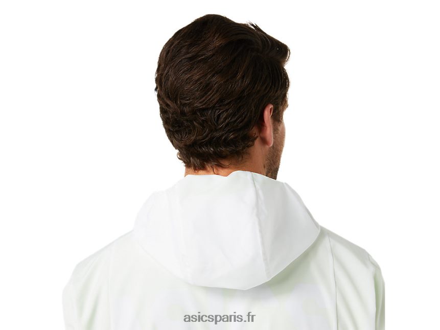 Hommes Asics veste lite-show BXL8B21348 blanc brillant/vert danger