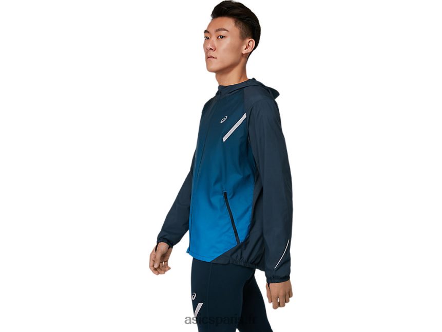 Hommes Asics veste lite-show BXL8B21673 bleu français/bleu électrique