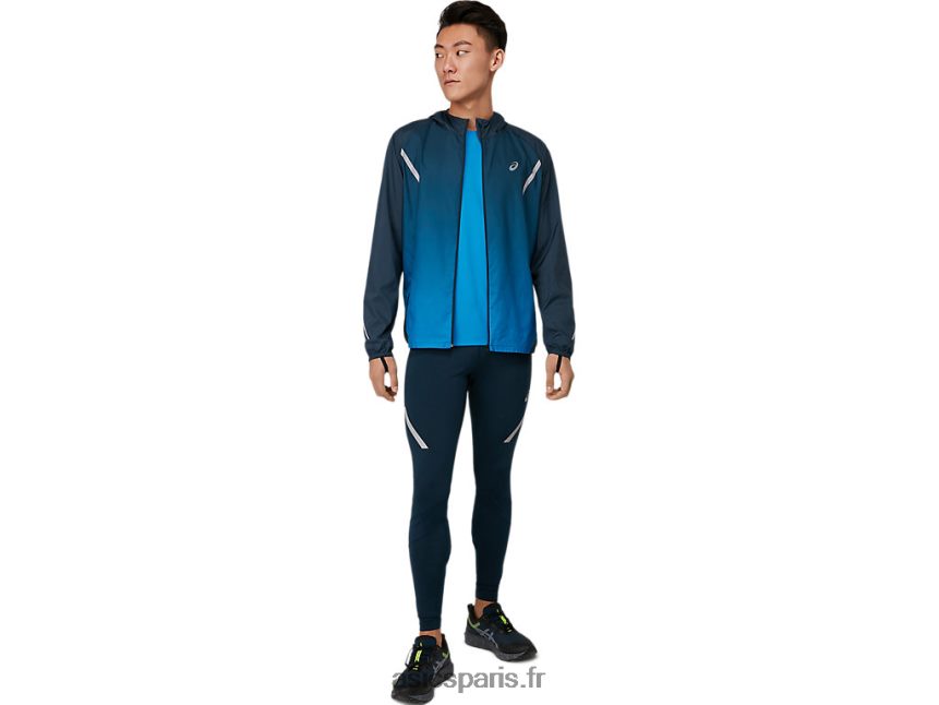Hommes Asics veste lite-show BXL8B21673 bleu français/bleu électrique
