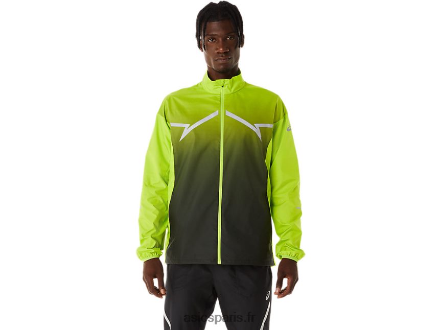 Hommes Asics veste lite-show BXL8B2238 zeste de citron vert/noir performance
