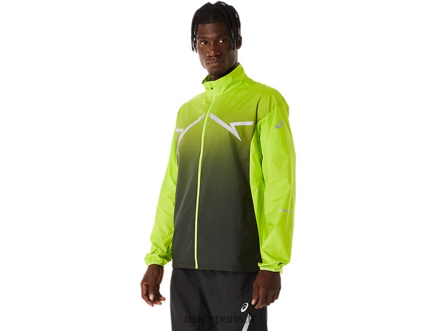 Hommes Asics veste lite-show BXL8B2238 zeste de citron vert/noir performance