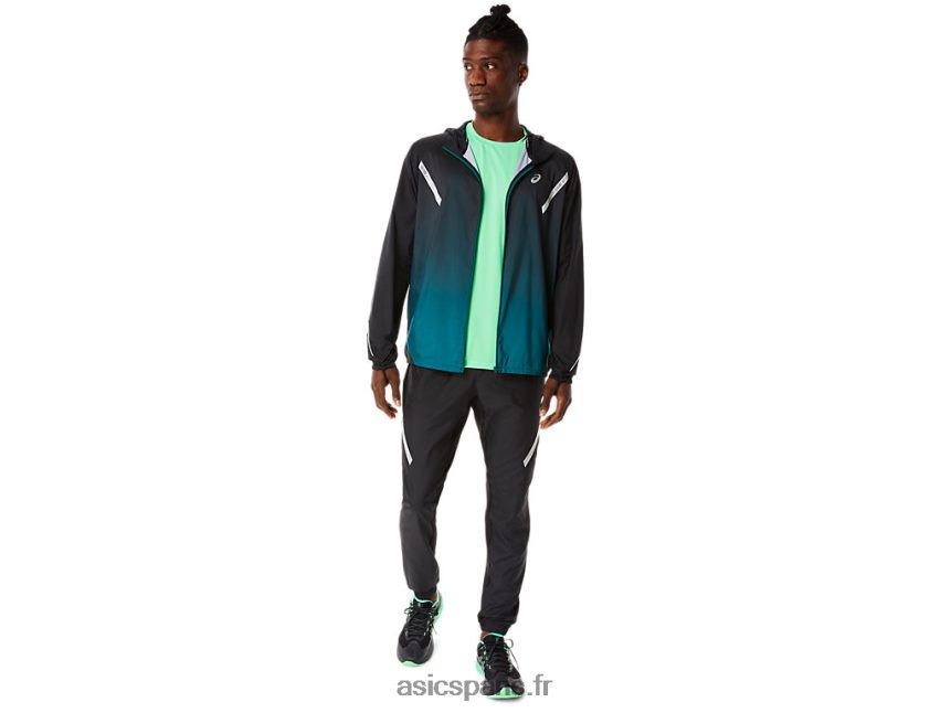 Hommes Asics veste lite-show BXL8B2832 performance noir/pin velours